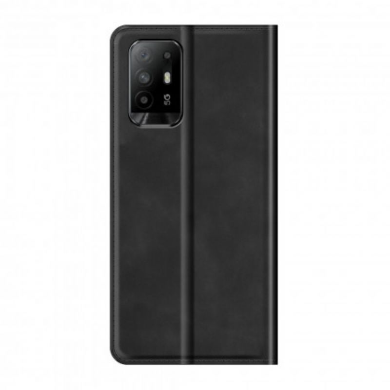 Flipové Puzdro Oppo A94 5G Kožené Puzdro Efekt Mäkkej Kože