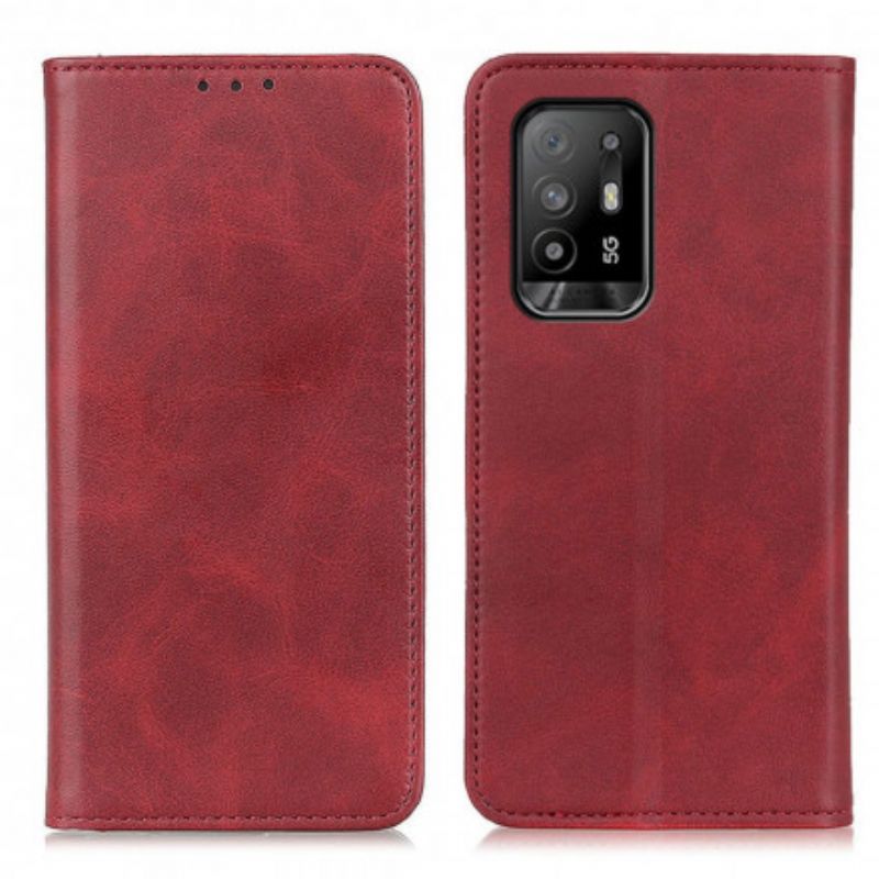 Flipové Puzdro Oppo A94 5G Kožené Puzdro Elegancia Štiepaná Koža