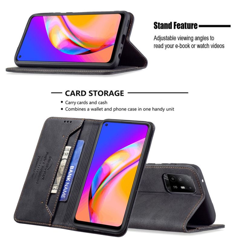 Flipové Puzdro Oppo A94 5G Kožené Puzdro Koženka