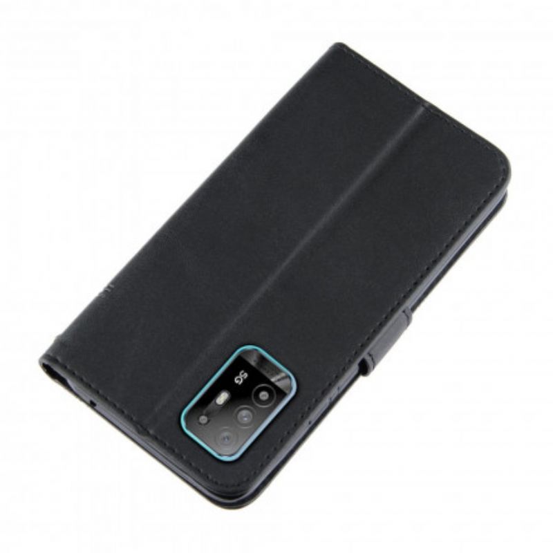Kožené Puzdro Oppo A94 5G Efekt Remienky Geo Leather