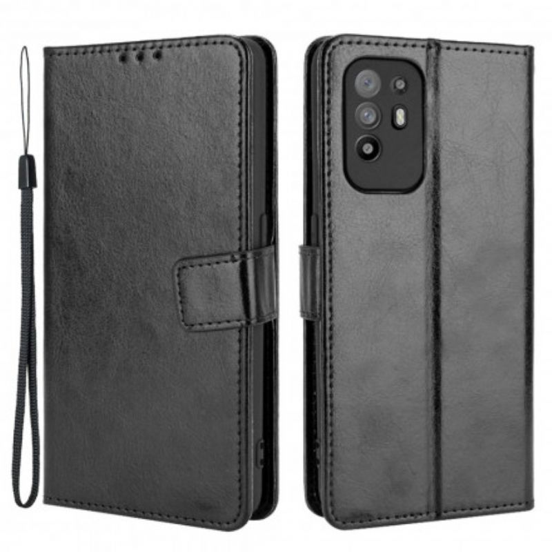 Kožené Puzdro Oppo A94 5G Krikľavá Umelá Koža