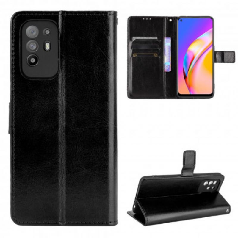 Kožené Puzdro Oppo A94 5G Krikľavá Umelá Koža