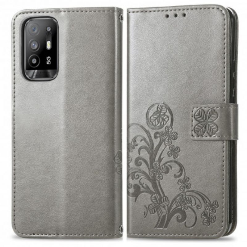Kožené Puzdro Oppo A94 5G Štvorlístok