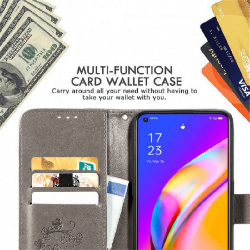 Kožené Puzdro Oppo A94 5G Štvorlístok