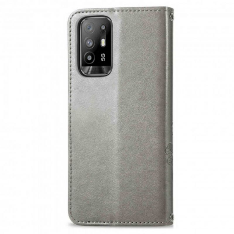 Kožené Puzdro Oppo A94 5G Štvorlístok