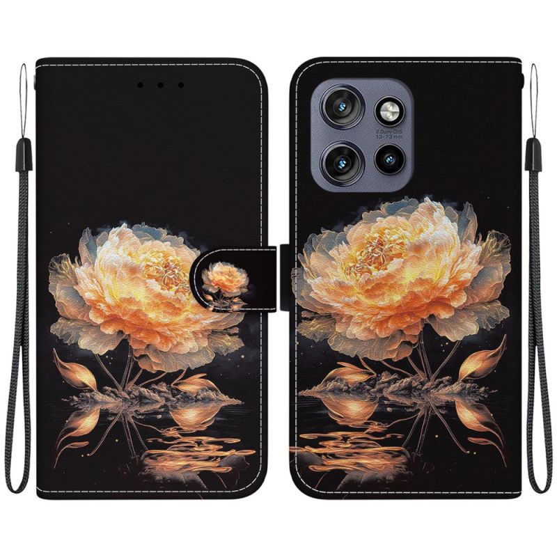 Puzdro Na Motorola Edge 50 Neo Zlatá Pivónia