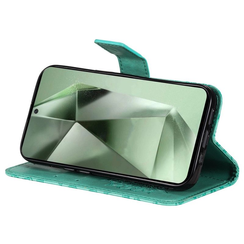Kožené Puzdro Samsung Galaxy S24 Fe Dizajn Popruhu Slnečnica
