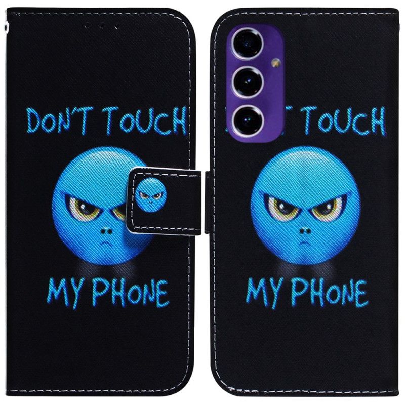 Kožené Puzdro Samsung Galaxy S24 Fe Kryt Na Mobil Emoji Telefónu