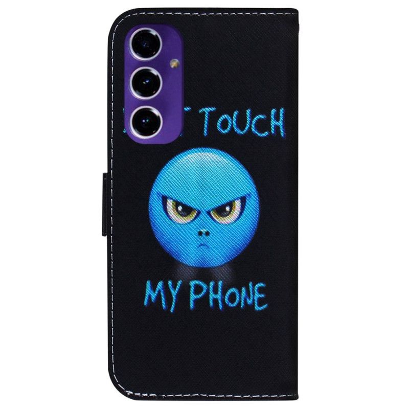 Kožené Puzdro Samsung Galaxy S24 Fe Kryt Na Mobil Emoji Telefónu