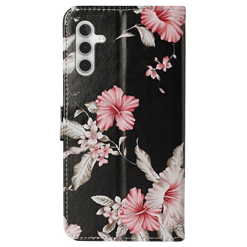 Kožené Puzdro Samsung Galaxy S24 Fe Kryt Na Mobil Rododendron