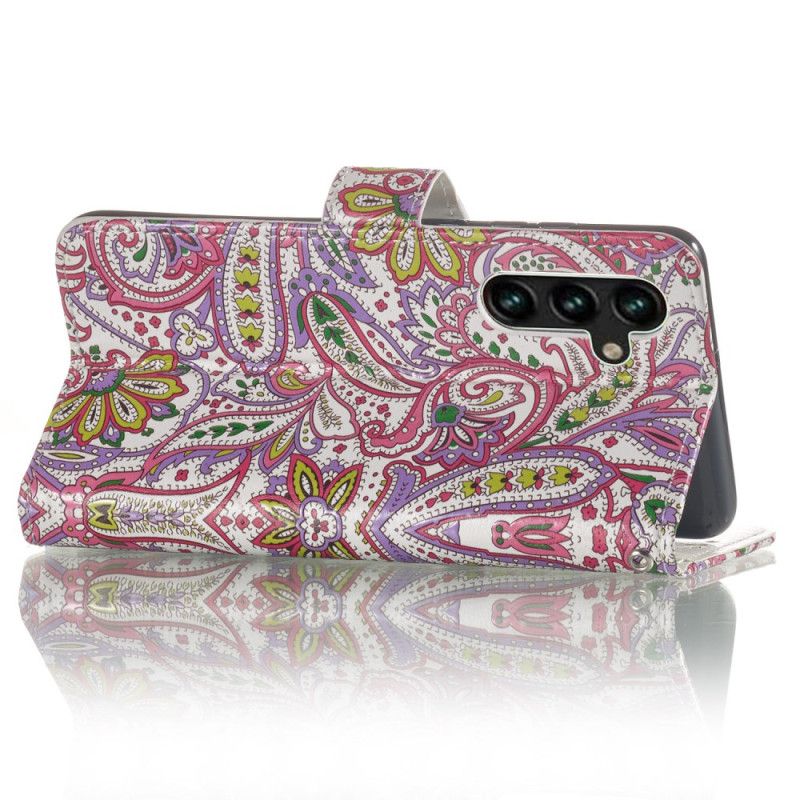 Kožené Puzdro Samsung Galaxy S24 Fe Paisleyho Vzor