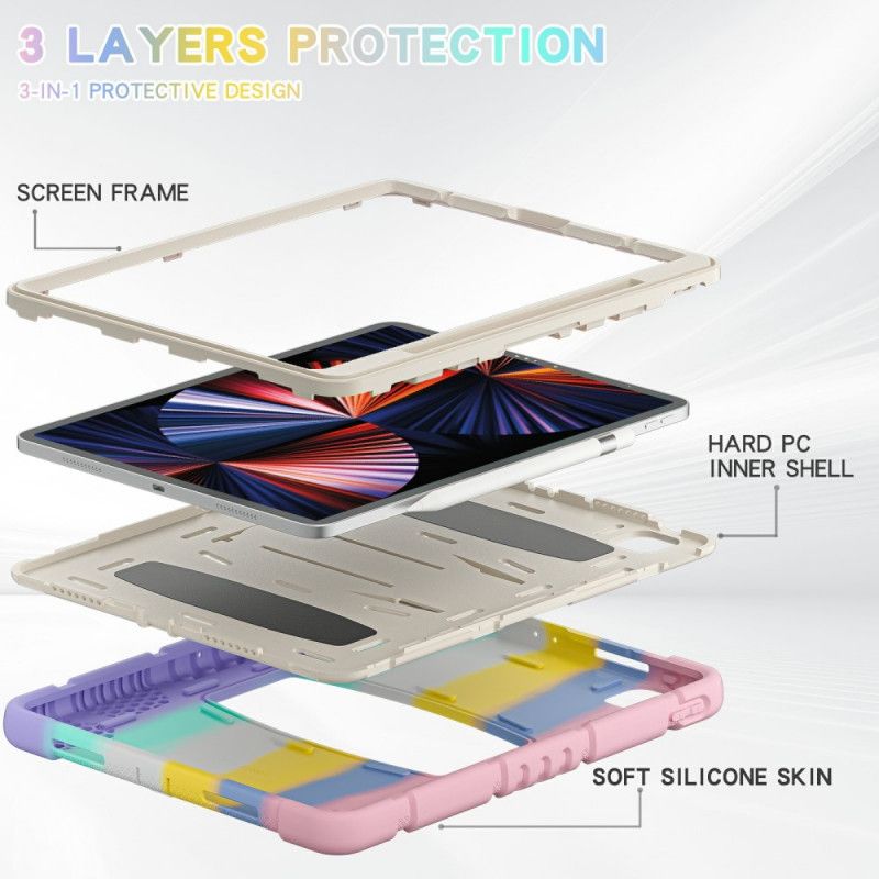Kryt iPad Pro 12.9" (2022) Trojitá Ochrana S Podporou Farby