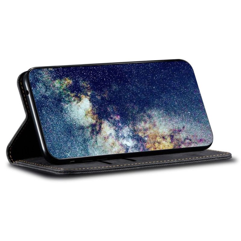 Flipové Puzdro Vivo X90 Pro Kožené Puzdro Džínsová Tkanina