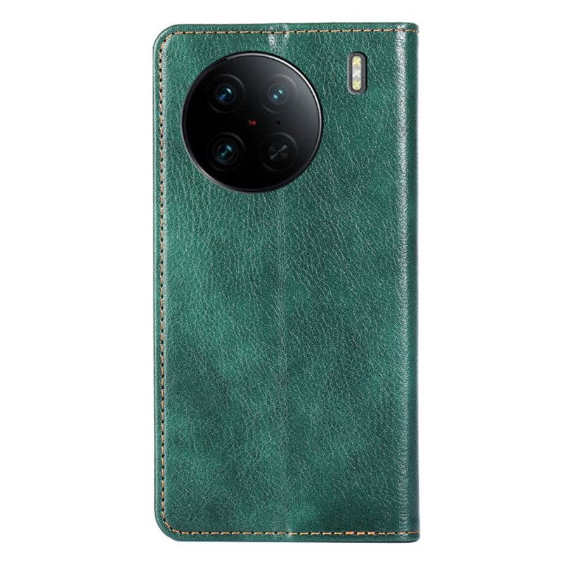 Flipové Puzdro Vivo X90 Pro Kožené Puzdro Prešívanie Umelou Kožou