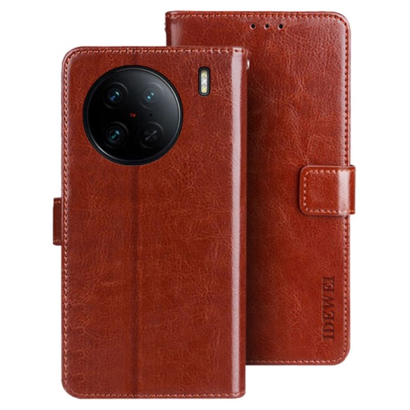 Kožené Puzdro Vivo X90 Pro Imitácia Kože Idewei