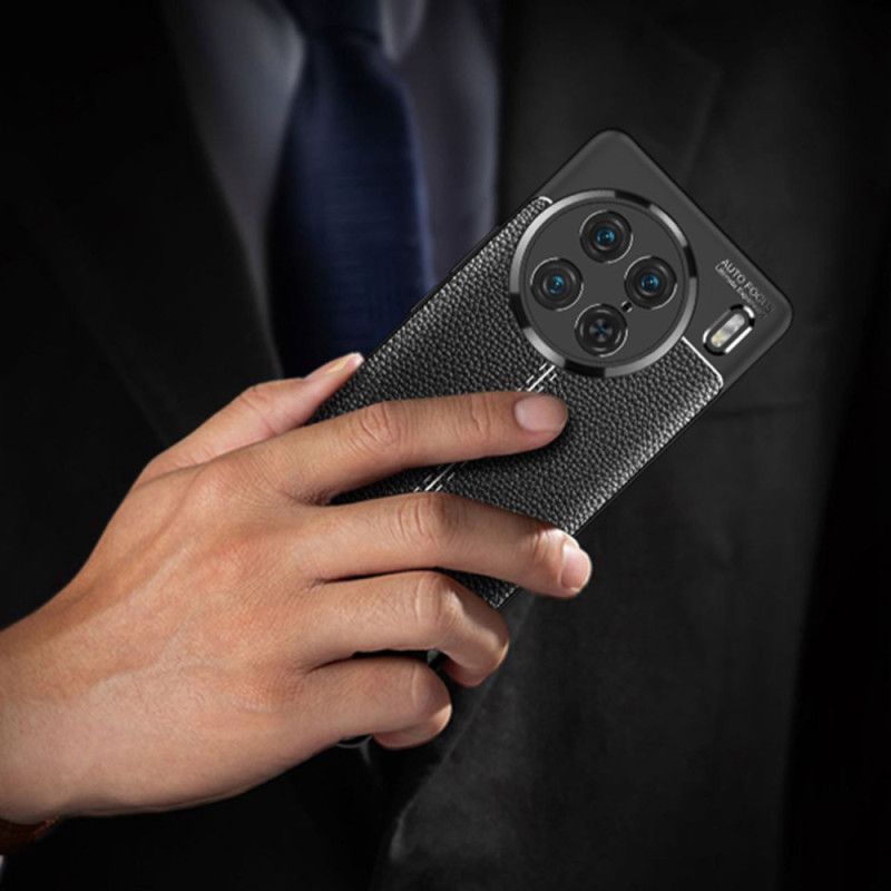 Kryt Vivo X90 Pro Efekt Dvojitej Kože Litchi