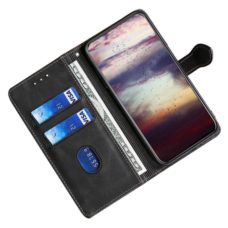 Peňaženkový Kryt Vivo X90 Pro Štýlová Dvojfarebná Umelá Koža