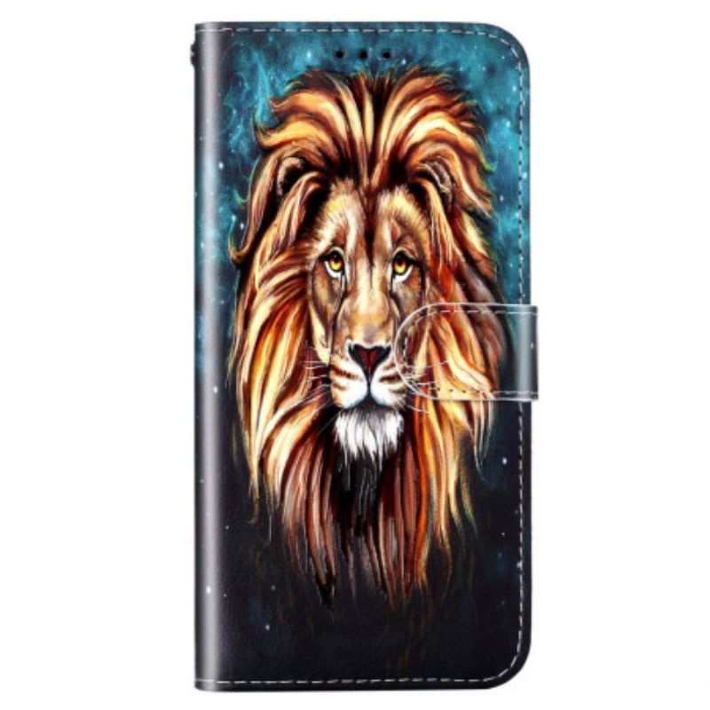 Kožené Puzdro Samsung Galaxy S23 Plus 5G Lanyard Lion