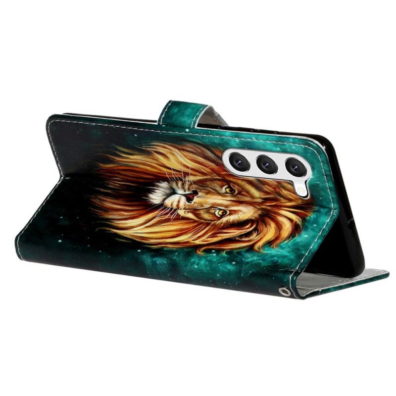 Kožené Puzdro Samsung Galaxy S23 Plus 5G Lanyard Lion