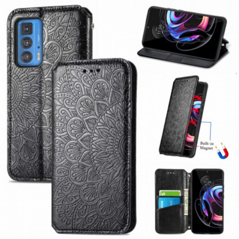 Flipové Puzdro Motorola Edge 20 Pro Kožené Puzdro Mandala