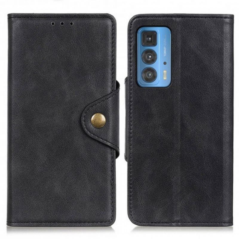 Kožené Puzdro Motorola Edge 20 Pro Gombík Z Umelej Kože