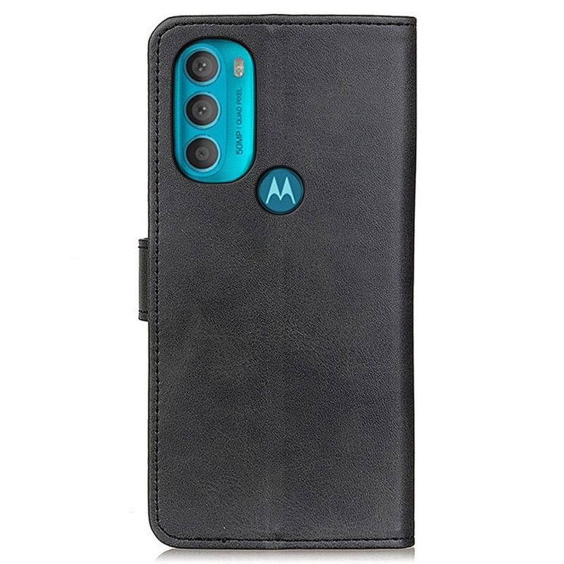 Flipové Puzdro Moto G71 5G Efekt Retro Matnej Kože