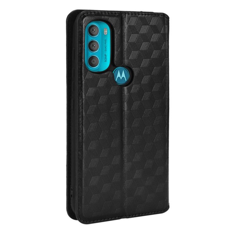 Flipové Puzdro Moto G71 5G Kožené Puzdro Efekt Diamantovej Kože