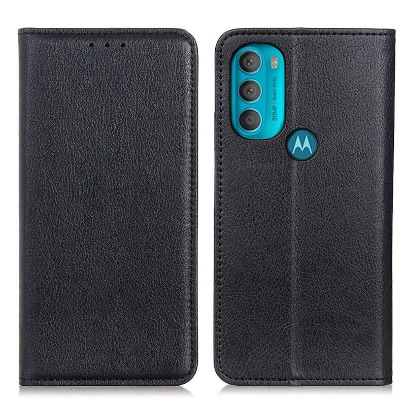 Flipové Puzdro Moto G71 5G Kožené Puzdro Štruktúrovaná Štiepaná Koža