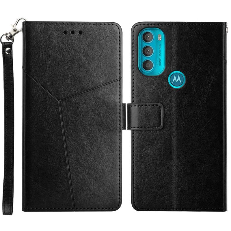 Flipové Puzdro Moto G71 5G Kožený Dizajn Geo Y