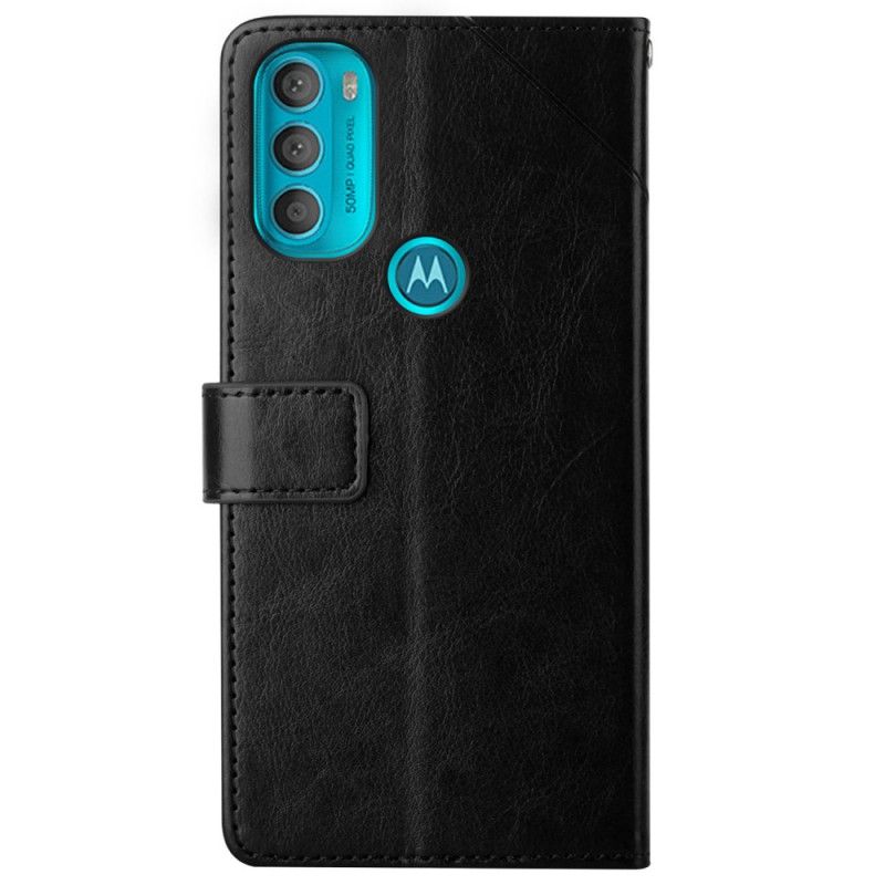 Flipové Puzdro Moto G71 5G Kožený Dizajn Geo Y