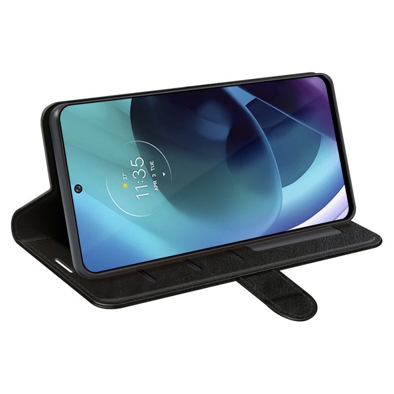 Flipové Puzdro Moto G71 5G Kožený Efekt