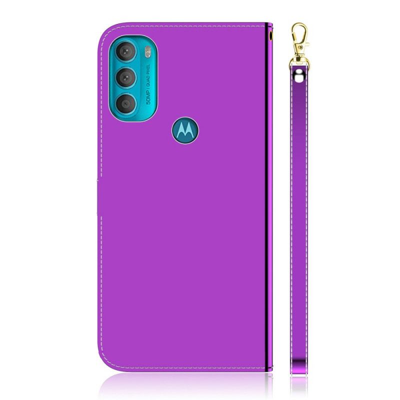 Kožené Puzdro Moto G71 5G Kryt Na Zrkadlo Z Umelej Kože