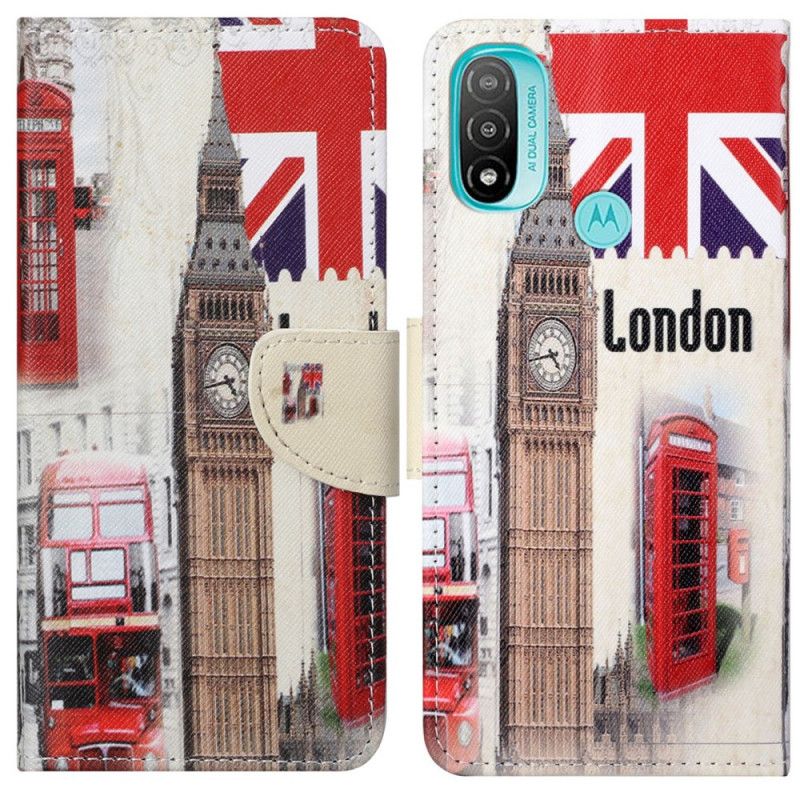 Kožené Puzdro Moto G71 5G Londýnsky Život