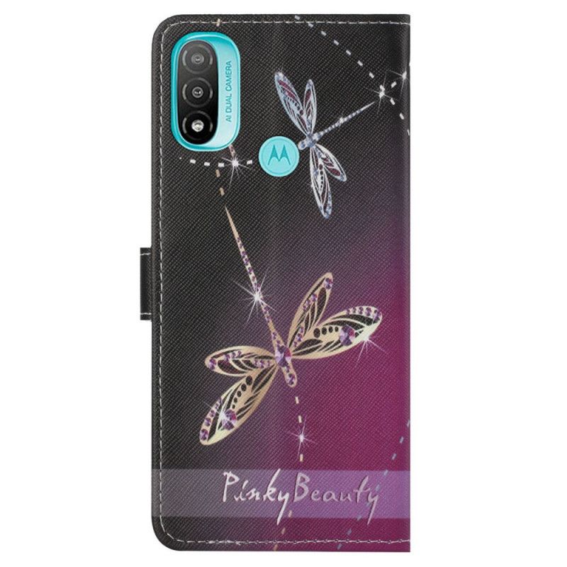 Kožené Puzdro Moto G71 5G Strappy Vážky