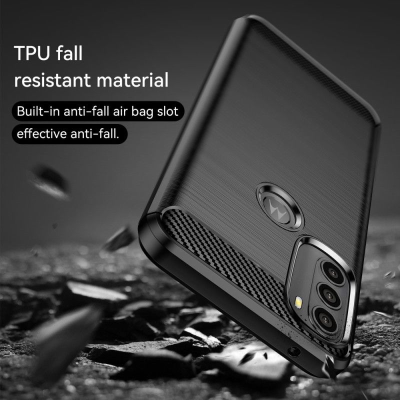 Kryt Moto G71 5G Kartáčované Uhlíkové Vlákno