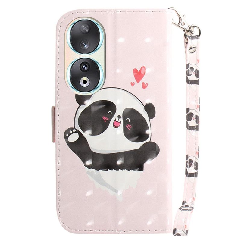 Kožené Puzdro Honor 90 Panda Love S Popruhom