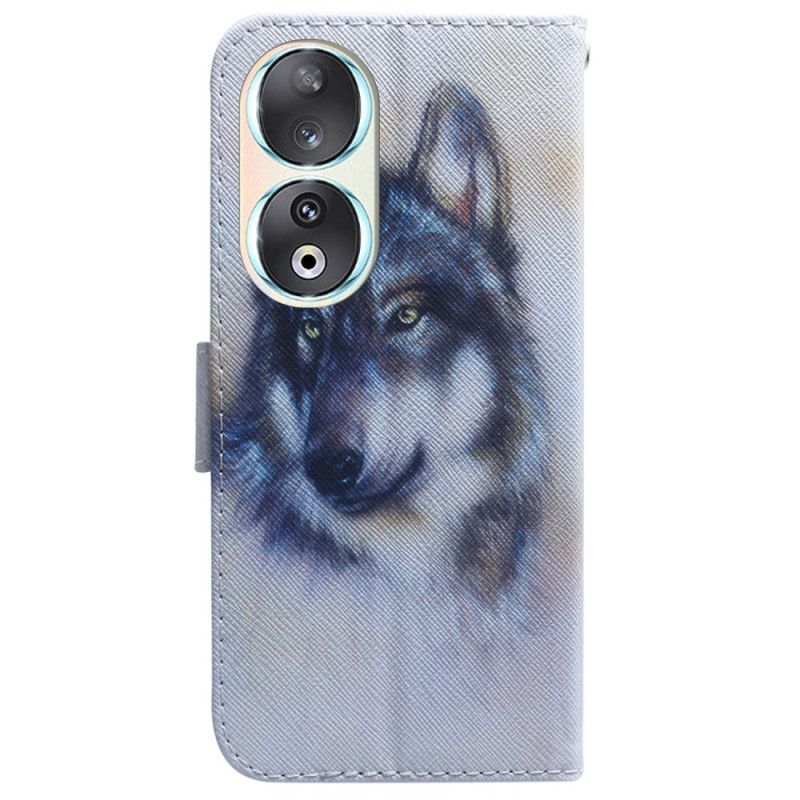 Peňaženkový Kryt Honor 90 Akvarelový Pes