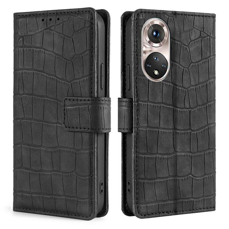 Kožené Puzdro Honor 50 Pro Pro Skin-touch Crocodile