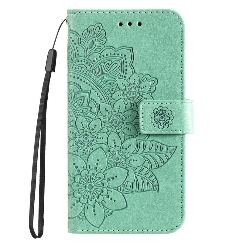 Kožené Puzdro Huawei Nova 12s Kryt Na Mobil Mandala Dekor S Remienkom