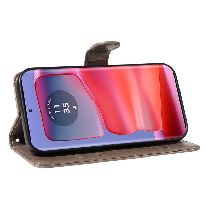 Puzdro Motorola Edge 50 Pro Motýle A Kvety
