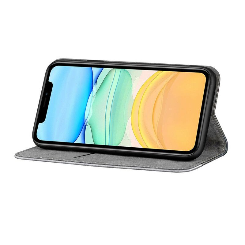 Flipové Puzdro iPhone 13 Mini Kožené Puzdro Dvojfarebný Kožený Efekt