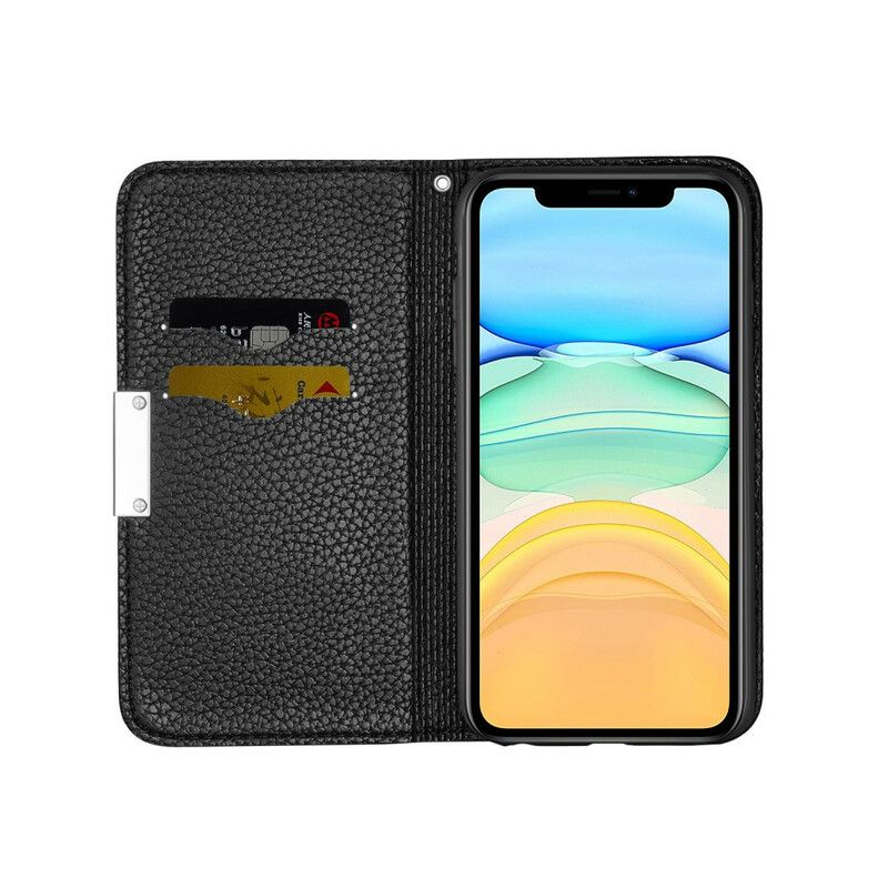 Flipové Puzdro iPhone 13 Mini Kožené Puzdro Umelá Koža Litchi Ultra Chic