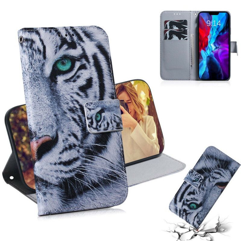 Kožené Puzdro iPhone 13 Mini Tvár Tigra