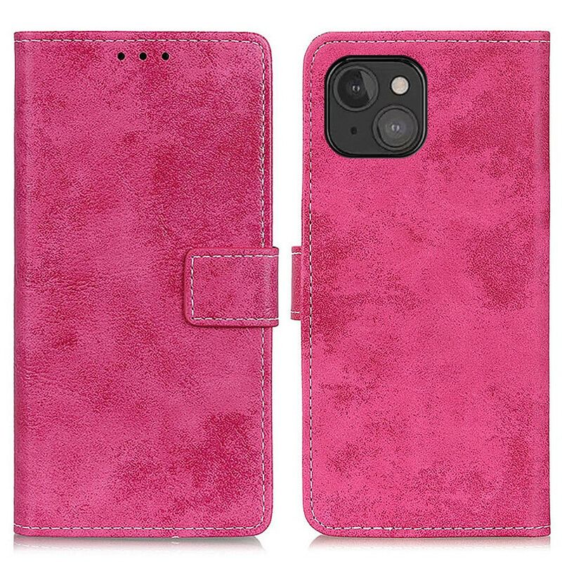 Kožené Puzdro iPhone 13 Mini Vintage Kožený Efekt