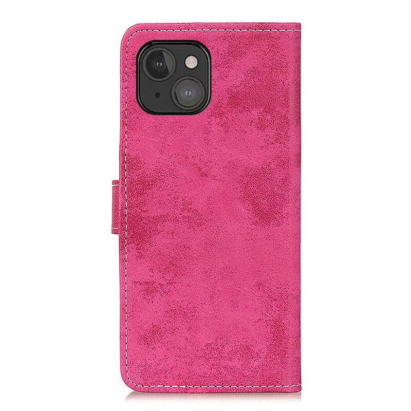 Kožené Puzdro iPhone 13 Mini Vintage Kožený Efekt