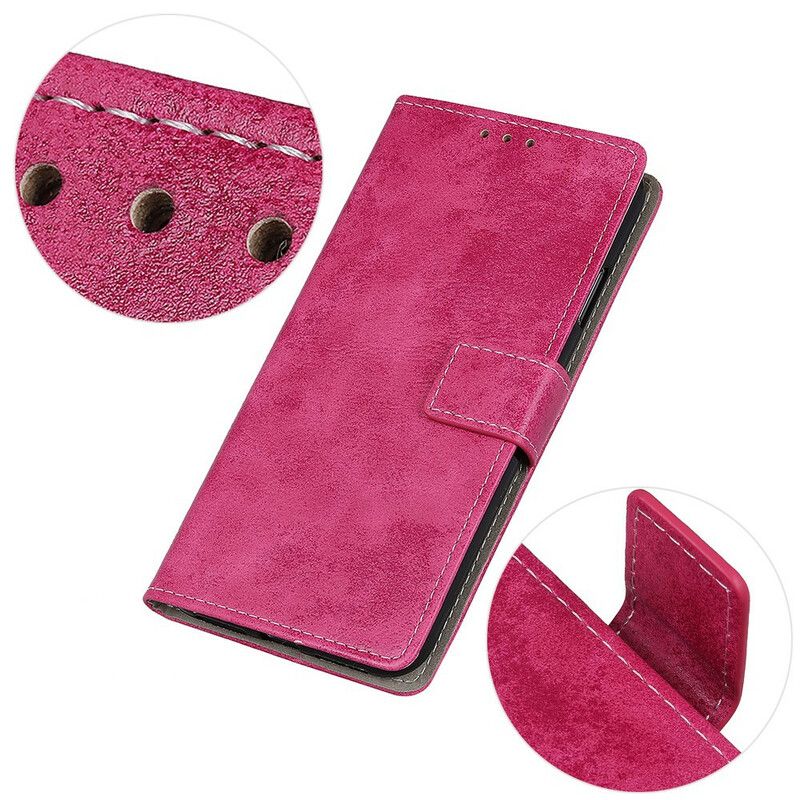 Kožené Puzdro iPhone 13 Mini Vintage Kožený Efekt