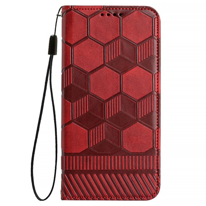 Kožené Puzdro iPhone 13 Mini Vzor Futbalovej Lopty