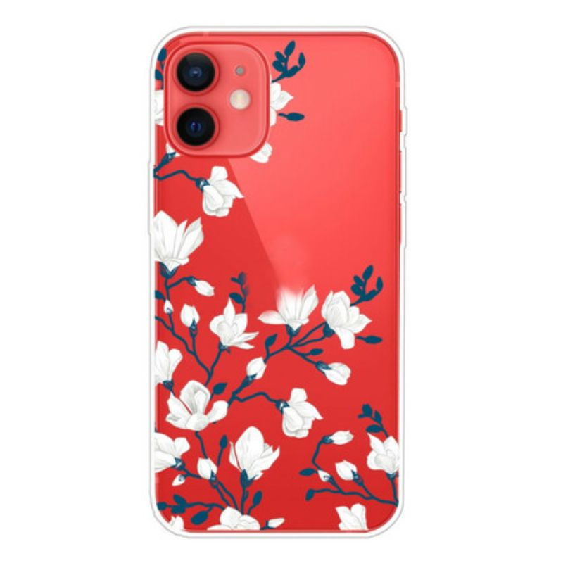 Kryt iPhone 13 Mini Biele Kvety