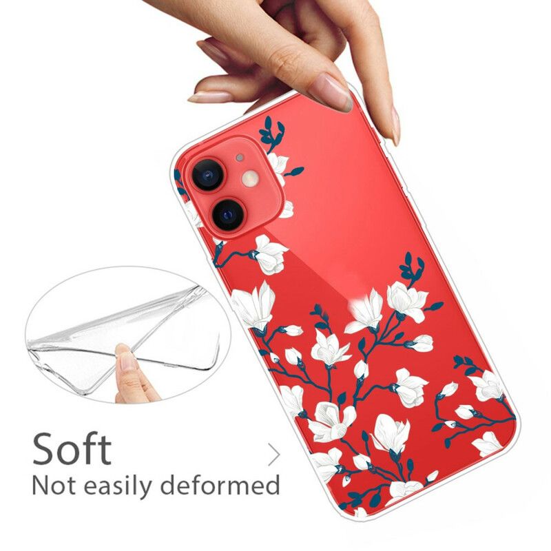 Kryt iPhone 13 Mini Biele Kvety