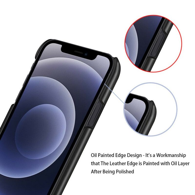 Kryt iPhone 13 Mini Dvojfarebný Kožený Efekt Ksq